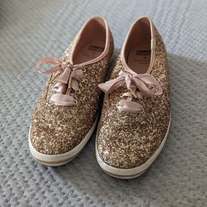 Keds Rose Gold Sparkles Size 8